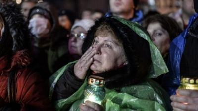 A woman in the crowd