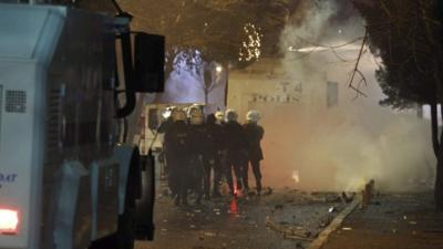 Police fire tear gas to disperse demonstrators