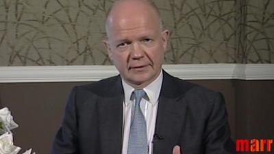 Foreign Secretary William Hague on the Andrew Marr Show