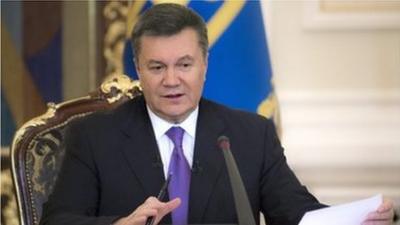 Ousted Ukrainian leader Viktor Yanukovych (file image)