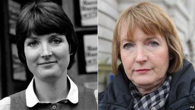 Ms Harman, who worked for the civil liberties group in 1982 (left), is now Labour's shadow culture secretary