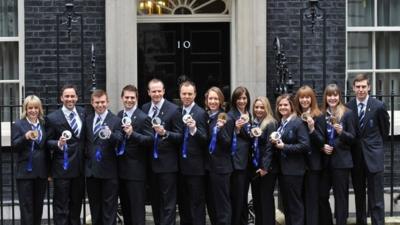 GB medal winners at Downing Street