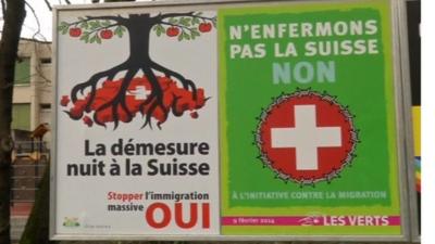 Switzerland referendum advertising posters