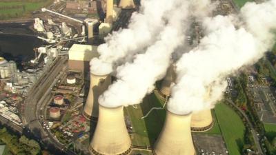 Power station - aerial view