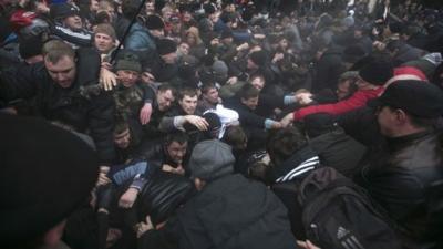 Clashes in Simferopol