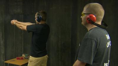 Gun club members in Johannesburg