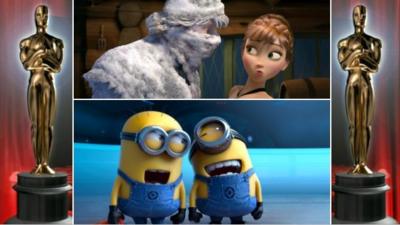 Images from Frozen and Despicable Me 2