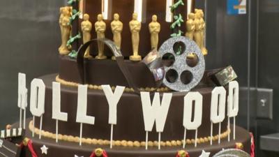 Hollywood Oscars cake