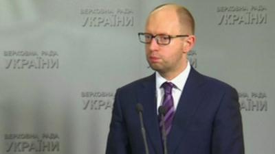 Ukraine's interim Prime Minister Arseniy Yatsenyuk