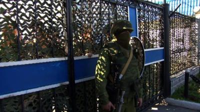 Scene at Sevastopol navy HQ