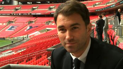 Boxing promoter Eddie Hearn at Wembley