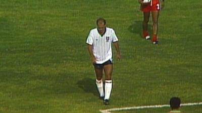 Ray Wilkins is sent off against Morocco