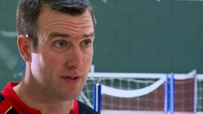 Falkland Islands badminton coach Doug Clark