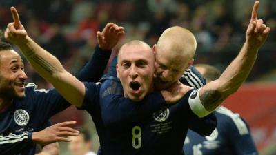 Interview - Scotland captain Scott Brown (centre)