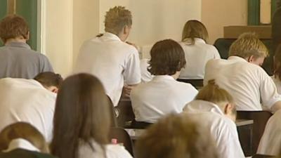 pupils in classroom