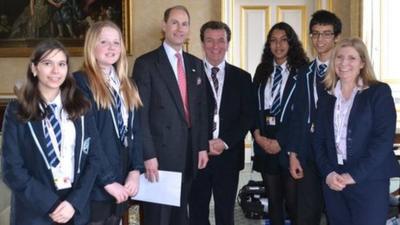 Prince Edward and School Reporters