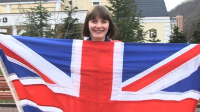 Great Britain's Paralympic flagbearer Millie Knight