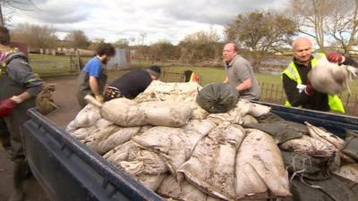 Floods clear-up operation begins in Somerset