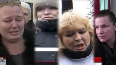 Images of four women on Ukrainian social media