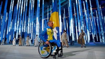 Mykailo Tkachenko of the Ukraine at Sochi