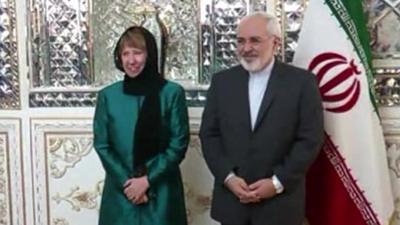 Catherine Ashton and Mohammad Javad Zarif