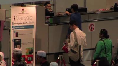 Immigration queue at airport