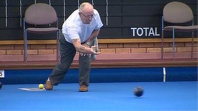 bowler at Belle Vue Park Bowling Club