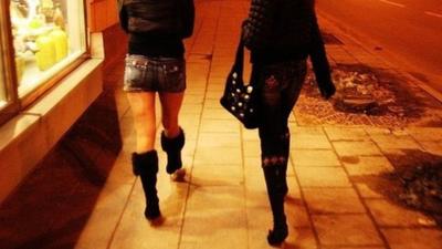 Prostitutes walking the streets