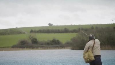 Fisherman in tourism advert