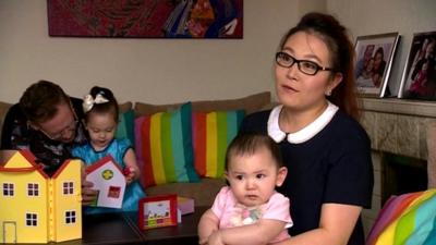 Family in Paisley, Scotland