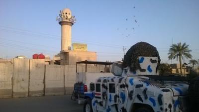 Mosque in Dora with police protection