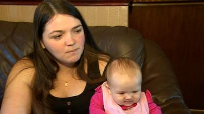 Kay Costin and her baby