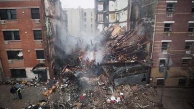 Collapsed building in Harlem