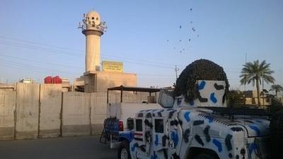 Mosque in Dora with police protection