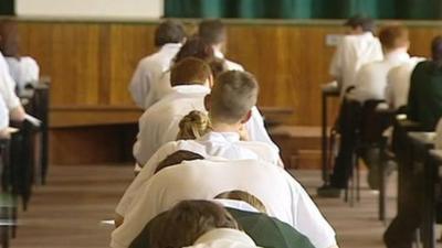 pupils sitting exams