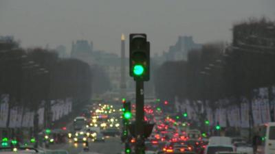 The Champs Elysees in Paris