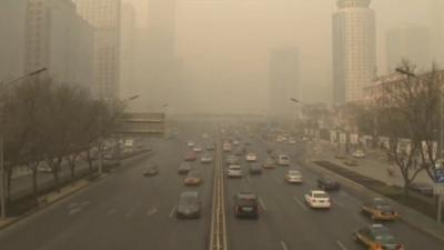 Beijing skyline filled with smog