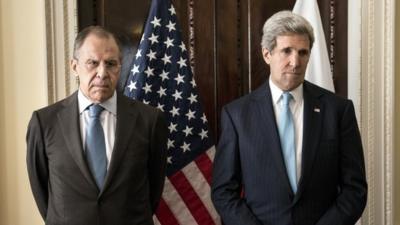 Sergei Lavrov and John Kerry