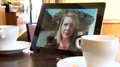 Reporter on tablet screen