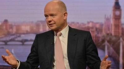 Foreign secretary William Hague