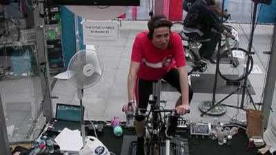 Nick Grimshaw cycling