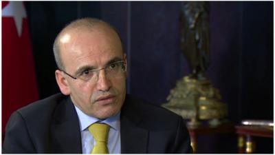 Turkey's Finance Minister Mehmet Simsek