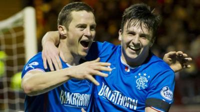 Jon Daly and Calum Gallagher celebrate