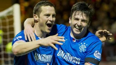 Jon Daly and Calum Gallagher celebrate