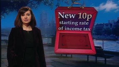 Caroline Flint with Budget graphic