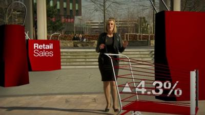 Steph McGovern with virtual shopping trolley