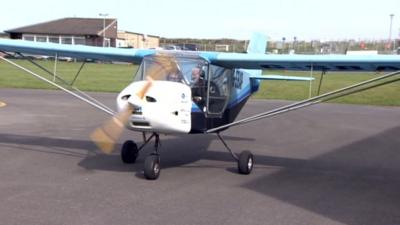 Microlight built by pupils at Stroud High School and Marling School