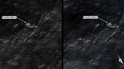 Satellite imagery provided by DigitalGlobe via the Australian Maritime Safety Authority shows possible object