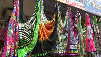 Saris on display