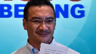 Malaysia's acting transport minister Hishammuddin Hussein